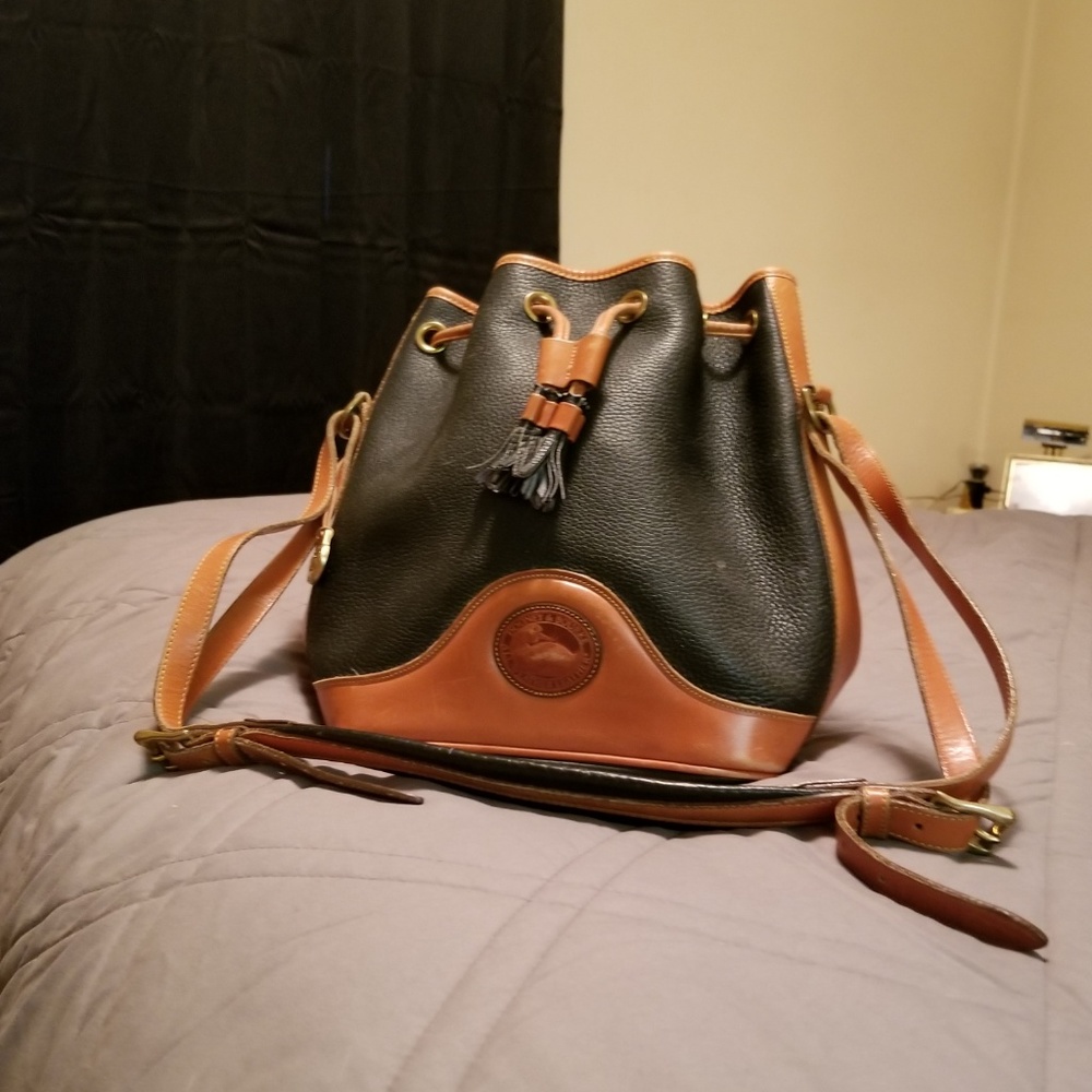 COPY - Dooney & Bourke Drawstring Bucket Purse Black Pebb